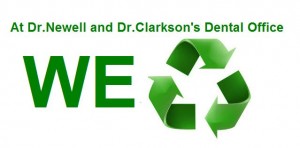 Dr.Newell, Dr.Clarkson and Staff have teamed up with Bay Disposal to start recycling papers, plastics and glass in our office!!!